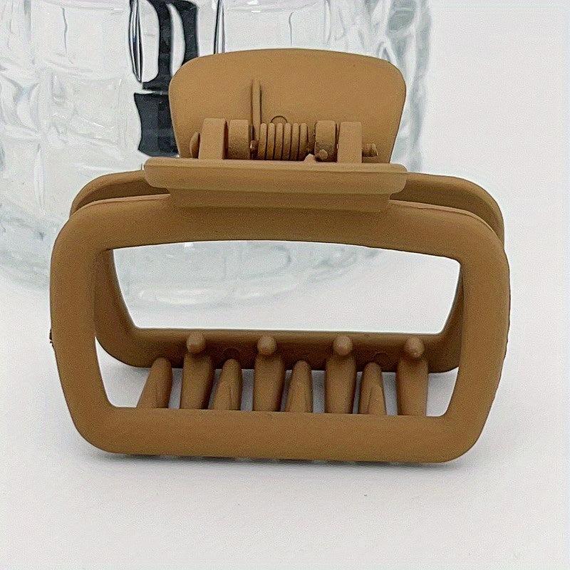 Square Hollowed Small Hair Claw Shark Claw Hair Clip for Women
