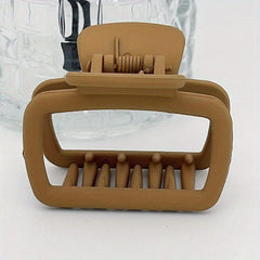 Square Hollowed Small Hair Claw Shark Claw Hair Clip for Women