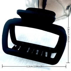 Square Hollowed Small Hair Claw Shark Claw Hair Clip for Women