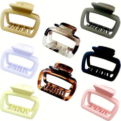 Square Hollowed Small Hair Claw Shark Claw Hair Clip for Women