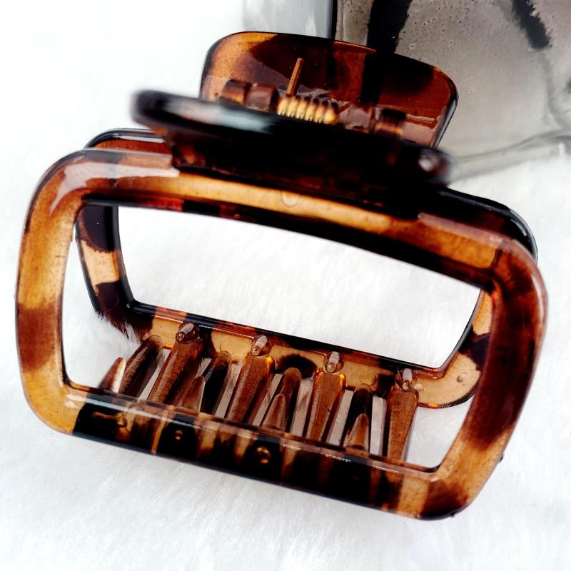 Square Hollowed Small Hair Claw Shark Claw Hair Clip for Women