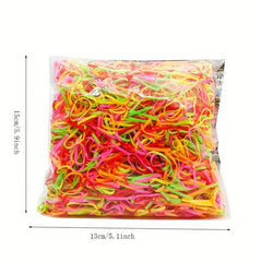 1000pcs Small Colorful Hair Elastics for Girls