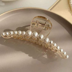 Ivory Pearl Hair Clip Bridal Claw Strong Hold Grip Hair Jaw Clip