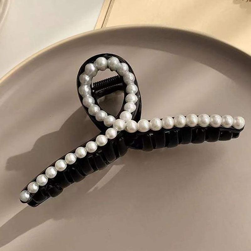 Ivory Pearl Hair Clip Bridal Claw Strong Hold Grip Hair Jaw Clip