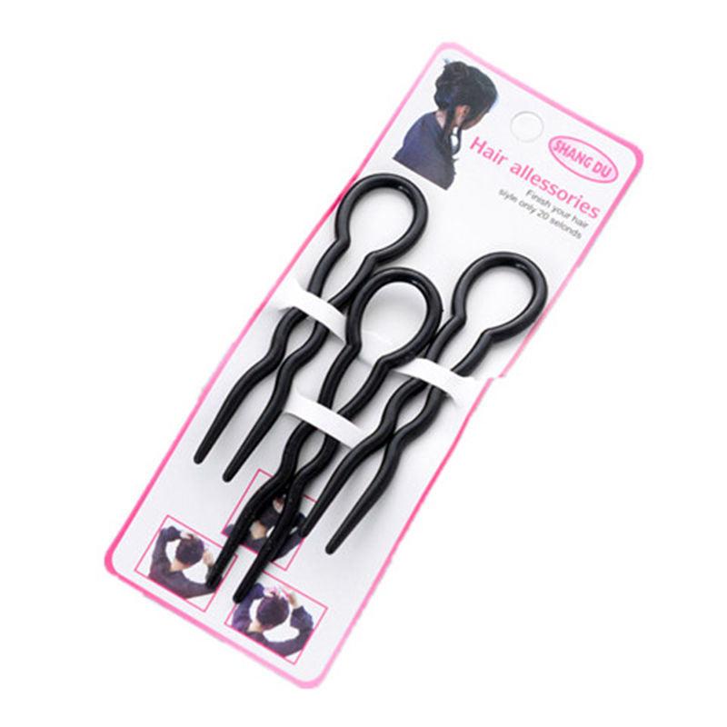 3pcs U Shaped Hair Pin Hair Fork For Thick Hair