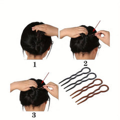 3pcs U Shaped Hair Pin Hair Fork For Thick Hair