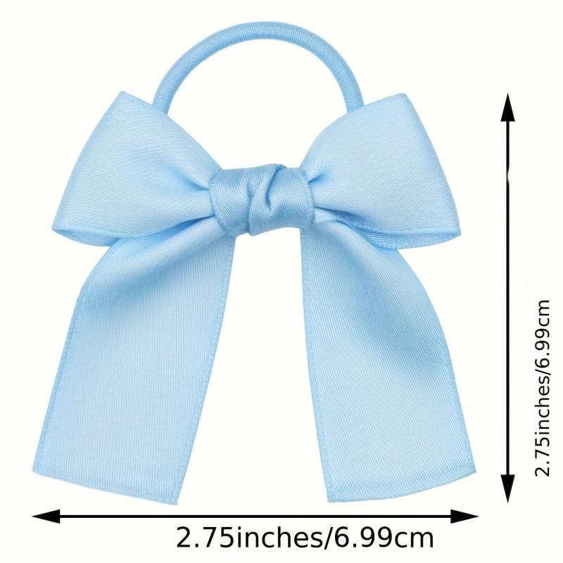 Long Bow Decor Hair Tie Elastic Ponytail Holder Hair Accessories