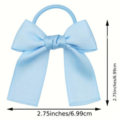 Long Bow Decor Hair Tie Elastic Ponytail Holder Hair Accessories