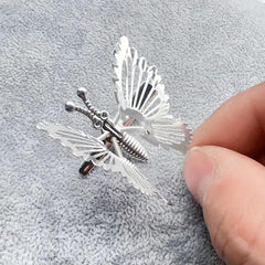 2pcs Butterfly Hair Clip Golden Silvery Hair Accessories For Women