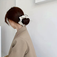 2pcs Soft Block French Hair Scrunchies for Women Girls
