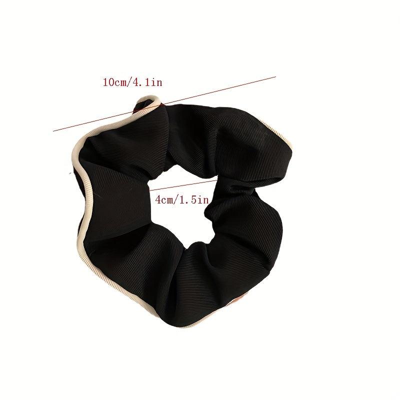 2pcs Soft Block French Hair Scrunchies for Women Girls