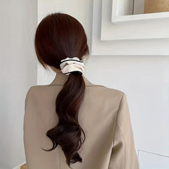 2pcs Soft Block French Hair Scrunchies for Women Girls