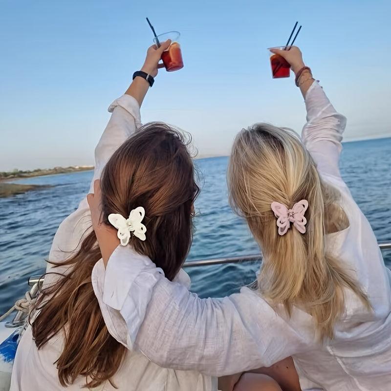 Butterfly Hair Claw Clips Strong Hold Grip Hair Jaw Clip For Thick Hair