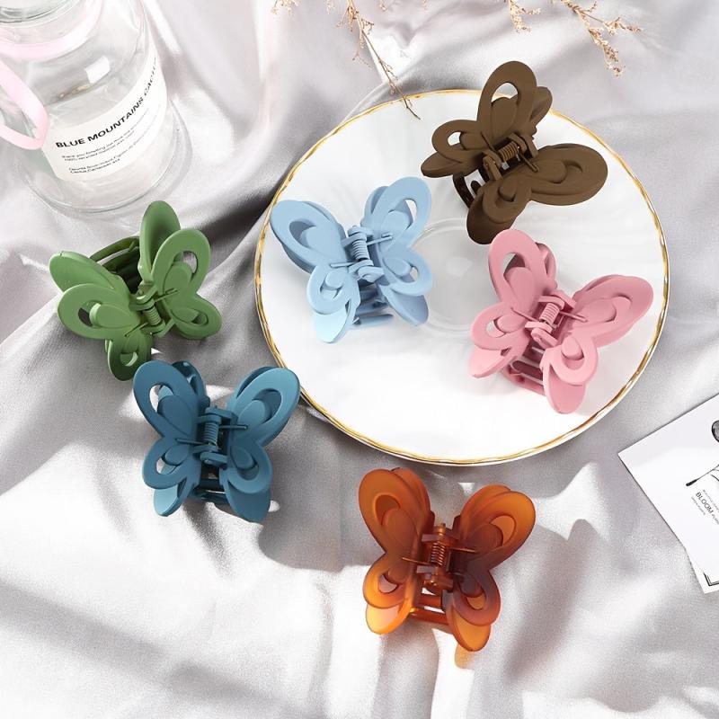 Butterfly Hair Claw Clips Strong Hold Grip Hair Jaw Clip For Thick Hair