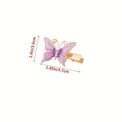 2pcs Butterfly Hair Claw Pearl Decor Clip for Women Girls Hair Bang Braids