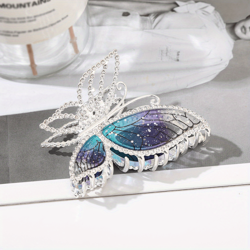 Glitter Rhinestone Hair Claw Clips Strong Hold Barrettes Hair Accessories Women