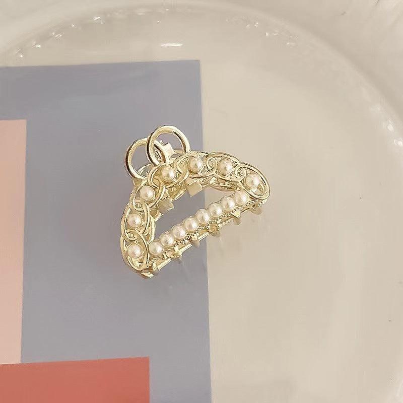 Alloy Hair Clips Pearl Pentagram Small Grab Clip Hair Accessories