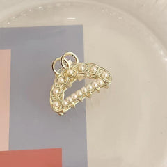 Alloy Hair Clips Pearl Pentagram Small Grab Clip Hair Accessories