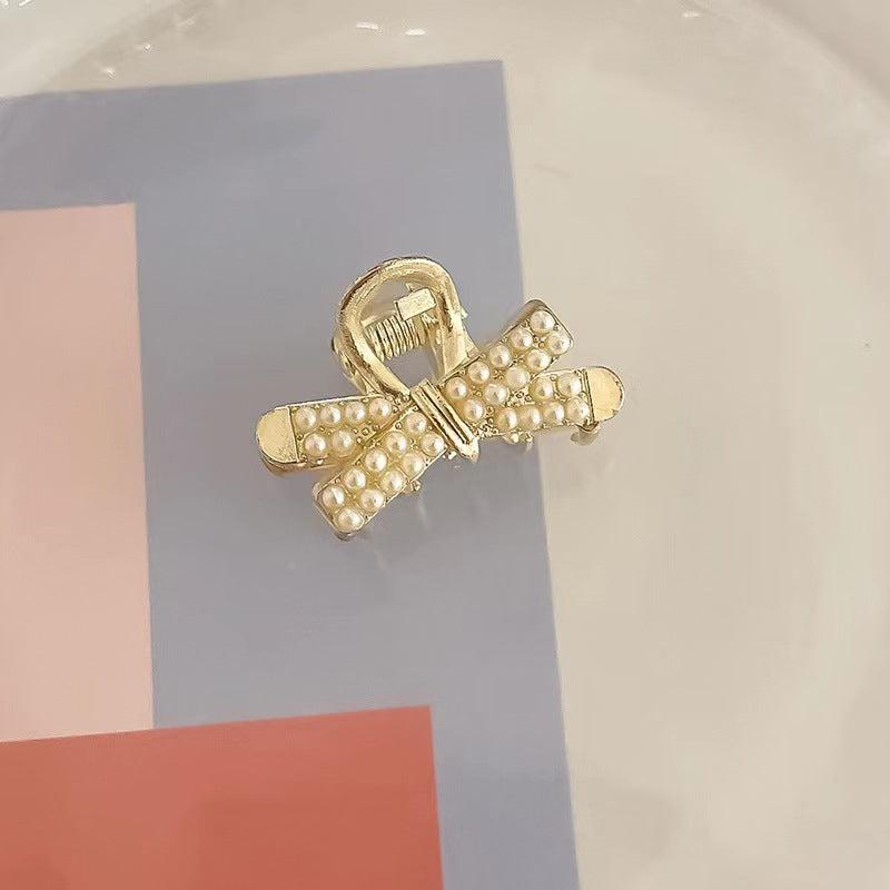 Alloy Hair Clips Pearl Pentagram Small Grab Clip Hair Accessories