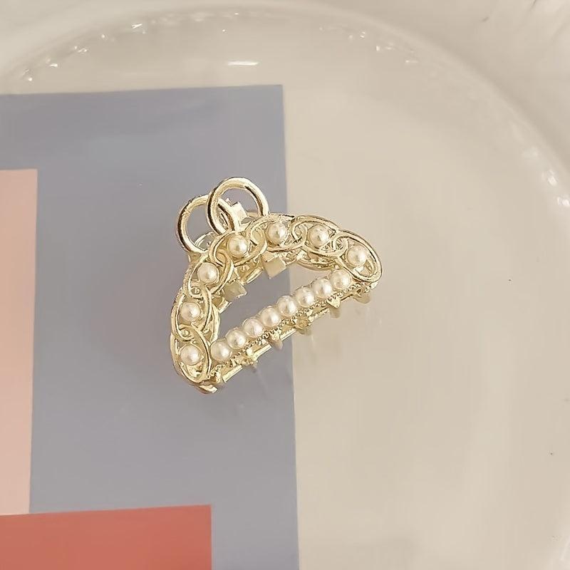 Alloy Hair Clips Pearl Pentagram Small Grab Clip Hair Accessories