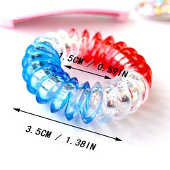 Colorful Spiral Hair Tie Elastic Coil Hair Accessories