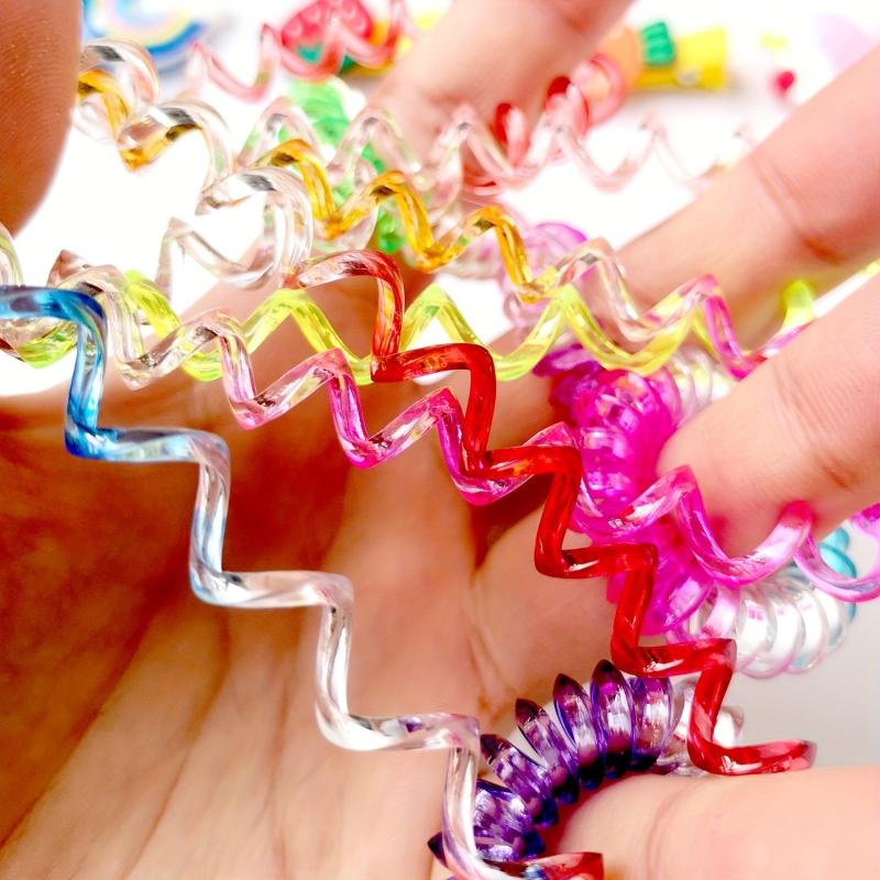 Colorful Spiral Hair Tie Elastic Coil Hair Accessories