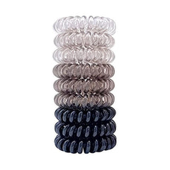 30pcs Gradient Spiral Hair Tie Set No Crease Ponytail Hold