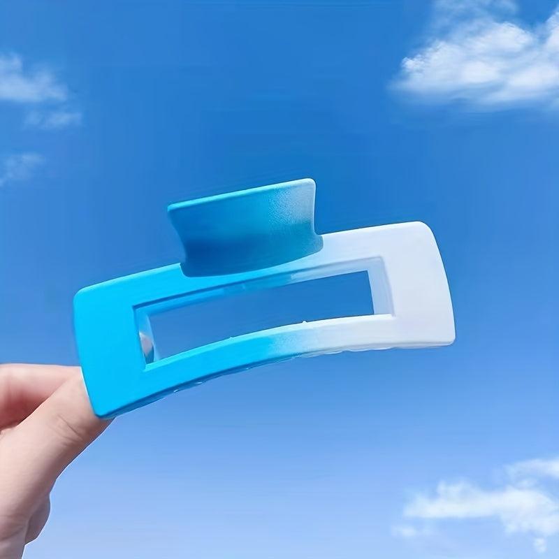 2pcs Gradient Hair Claw Clip Nonslip Ponytail Holder Hair Claw