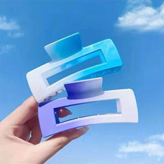 2pcs Gradient Hair Claw Clip Nonslip Ponytail Holder Hair Claw