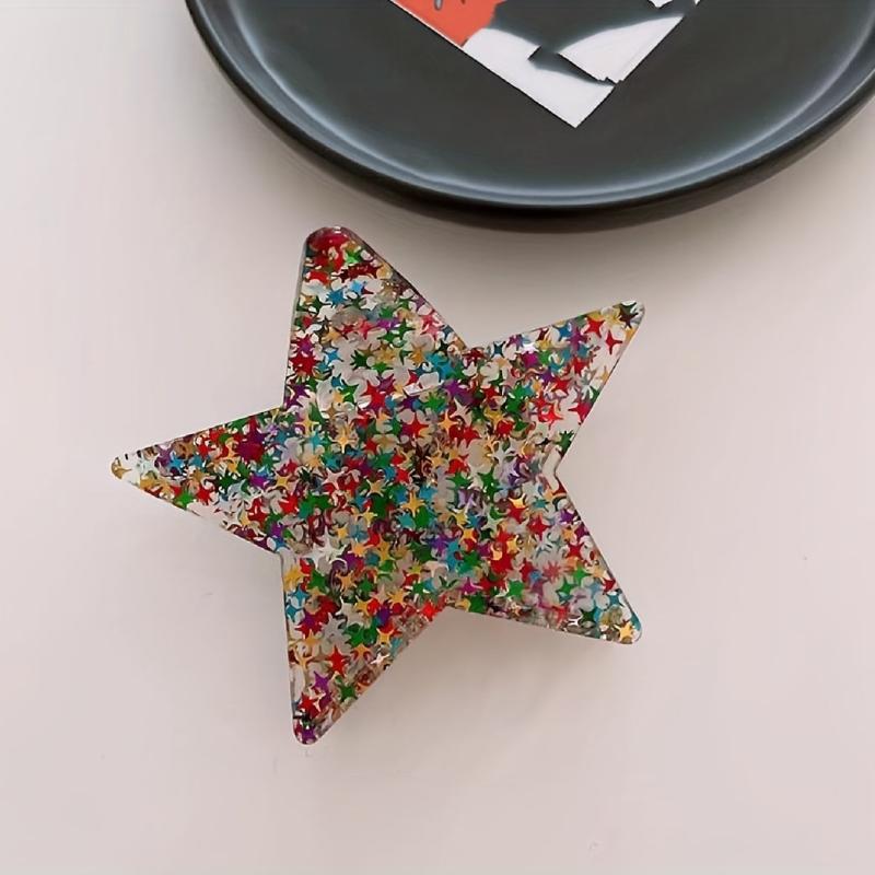 Glitter Sequin Inlaid Hair Claw Clip for Women Girls