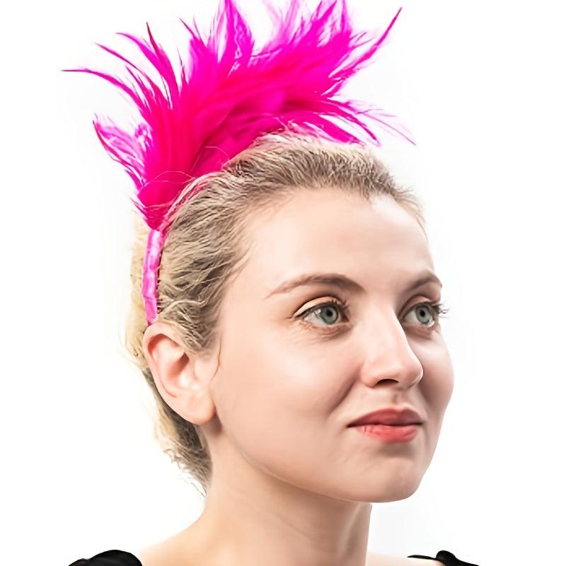 Feathers Headband Bird Costumes Hair Fascinator Wedding Tea Party Headwear