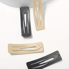 4pcs Matte Snap Clip Rectangle Shaped Hair Clip for Women Girls