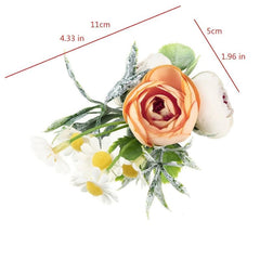 Vintage Bridal Hair Clip Fabric Flower Duckbill Clip