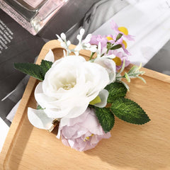 Vintage Bridal Hair Clip Fabric Flower Duckbill Clip