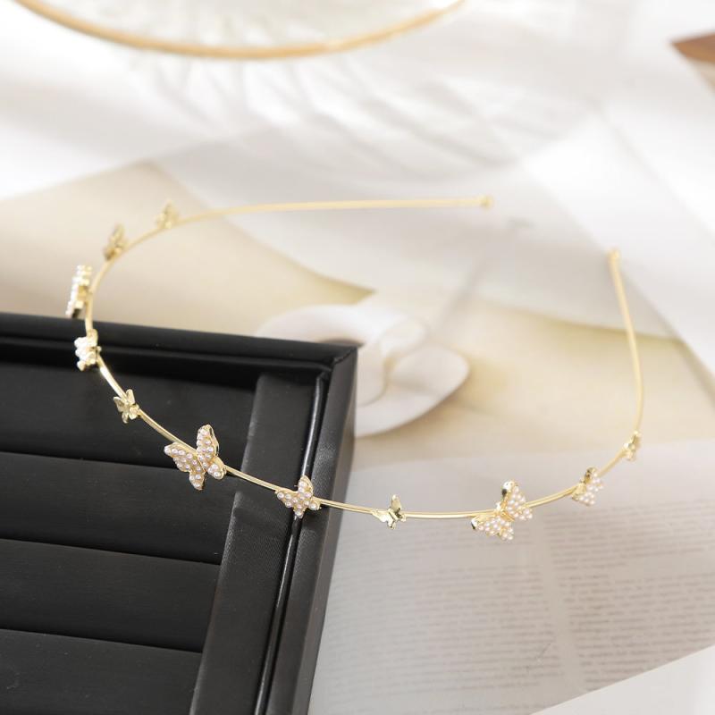 Flower Leaf Headband Rhinestone Hair Hoop for Women Girls