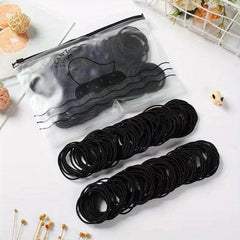 100PCS Thin Head Rope High Elasticity Small Rubber Band Ponytail Hair Tie