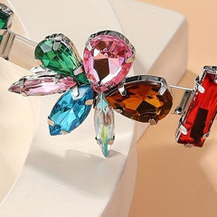 Colorful Rhinestone Alloy Hair Hoop for Daily Party Use