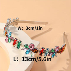 Colorful Rhinestone Alloy Hair Hoop for Daily Party Use