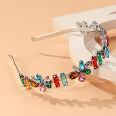 Colorful Rhinestone Alloy Hair Hoop for Daily Party Use