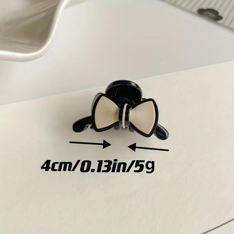 Bow Decor Hair Claw Two tone Banana Clip Hairgrip