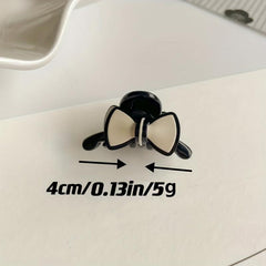 Bow Decor Hair Claw Two tone Banana Clip Hairgrip