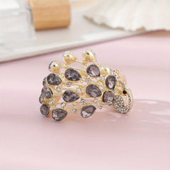 Rhinestone & Pearl Hair Claw Banana Clip Bridal Wedding Headwear