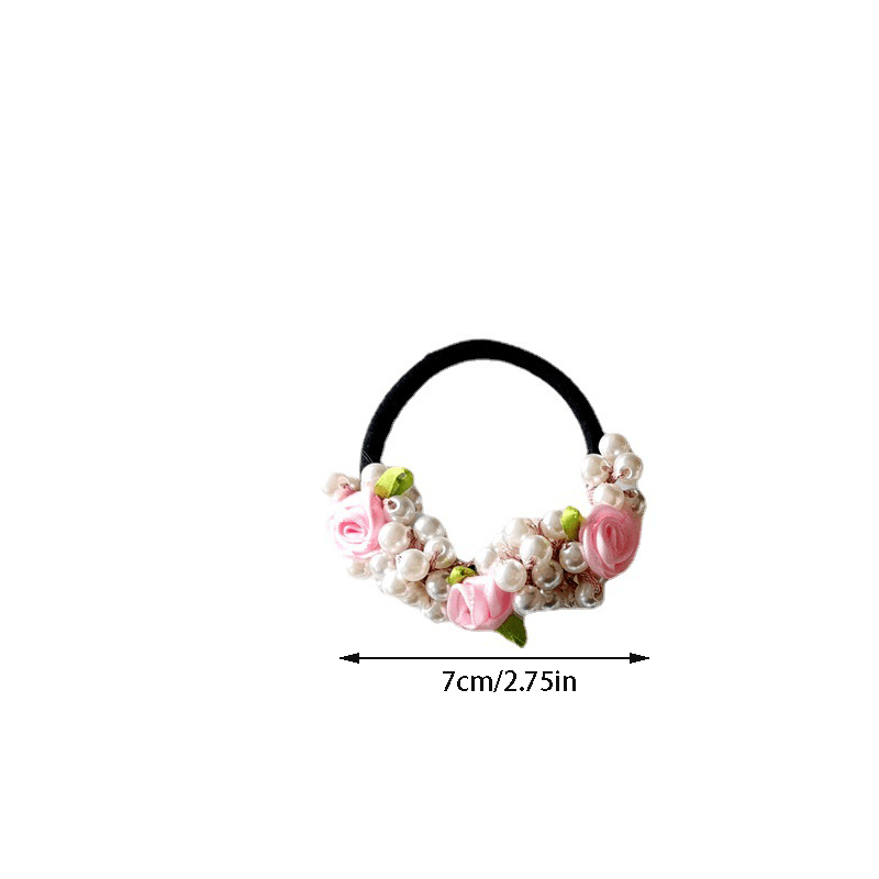 Faux Pearl Flower Hair Tie Ponytail Hair Rope Hair Accessories