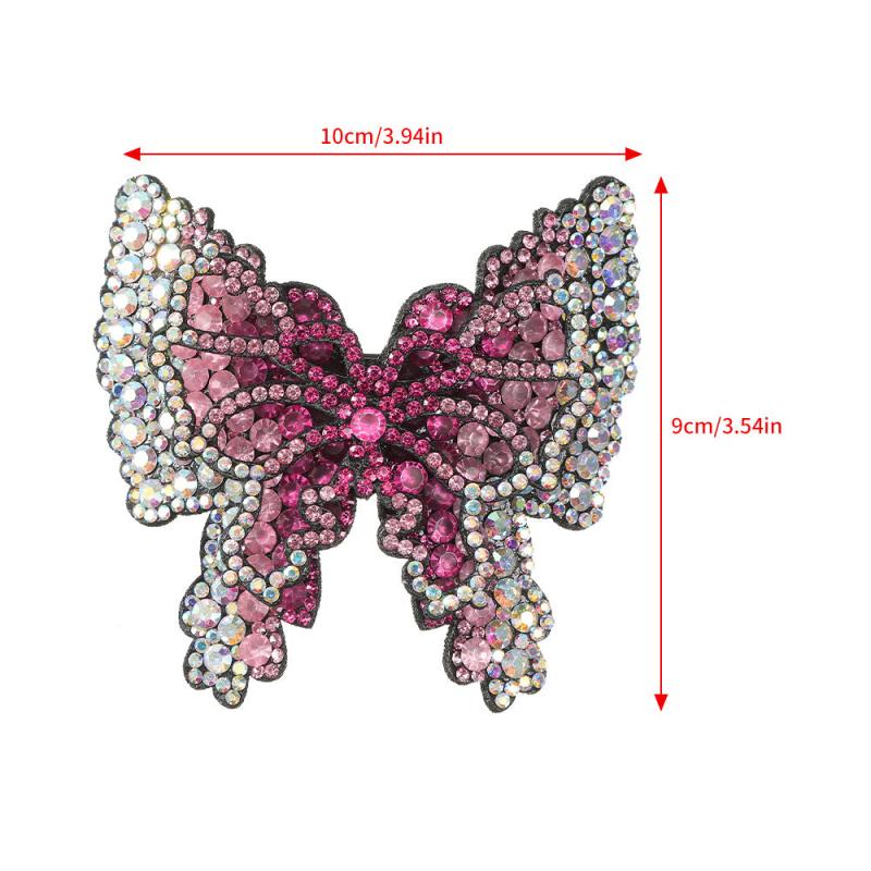 Rhinestone Butterfly French Barrettes Hair Clip Hair Accessories