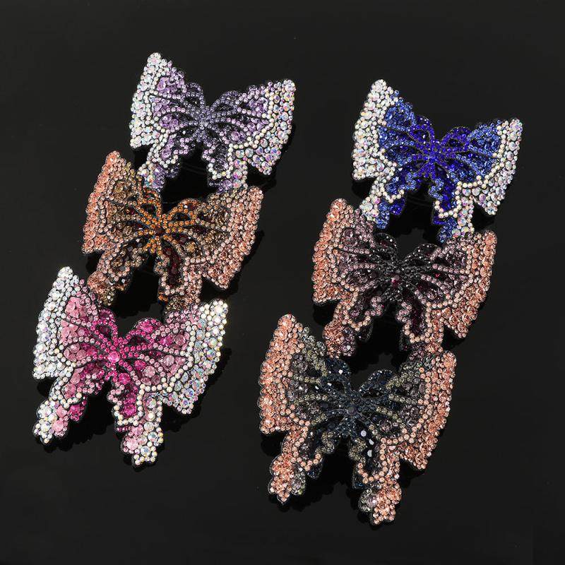 Rhinestone Butterfly French Barrettes Hair Clip Hair Accessories