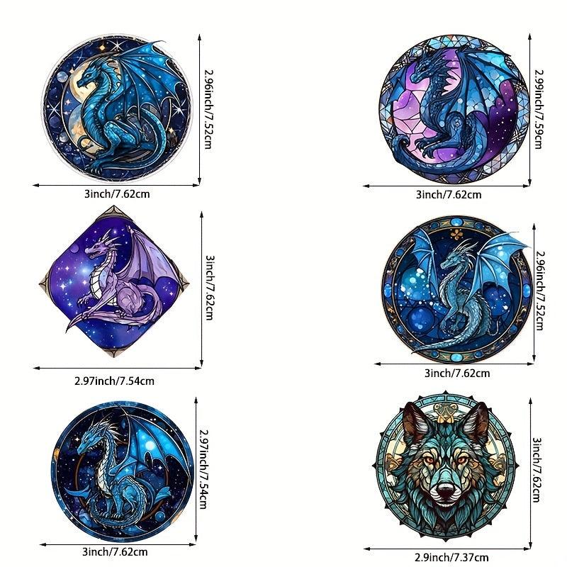 Dragon Wolf Theme Iron on Transfer Stickers Decals for DIY Clothing T Shirts