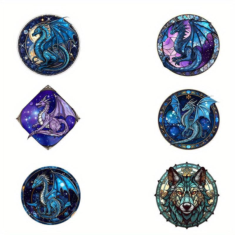 Dragon Wolf Theme Iron on Transfer Stickers Decals for DIY Clothing T Shirts