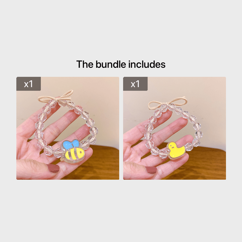 Crystal Beads Hair Tie Bracelet Hair Bands