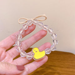 Crystal Beads Hair Tie Bracelet Hair Bands