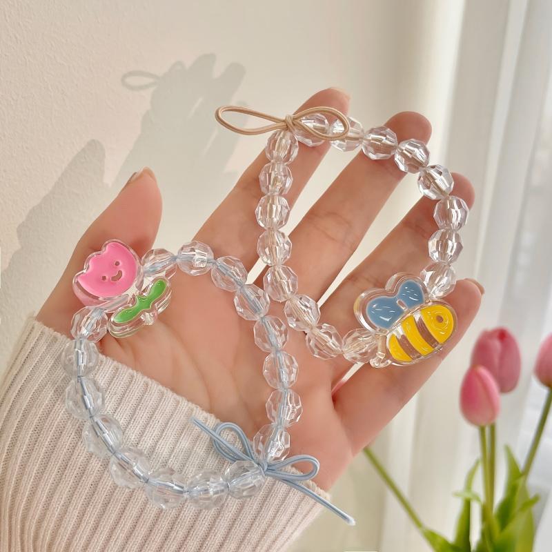 Crystal Beads Hair Tie Bracelet Hair Bands